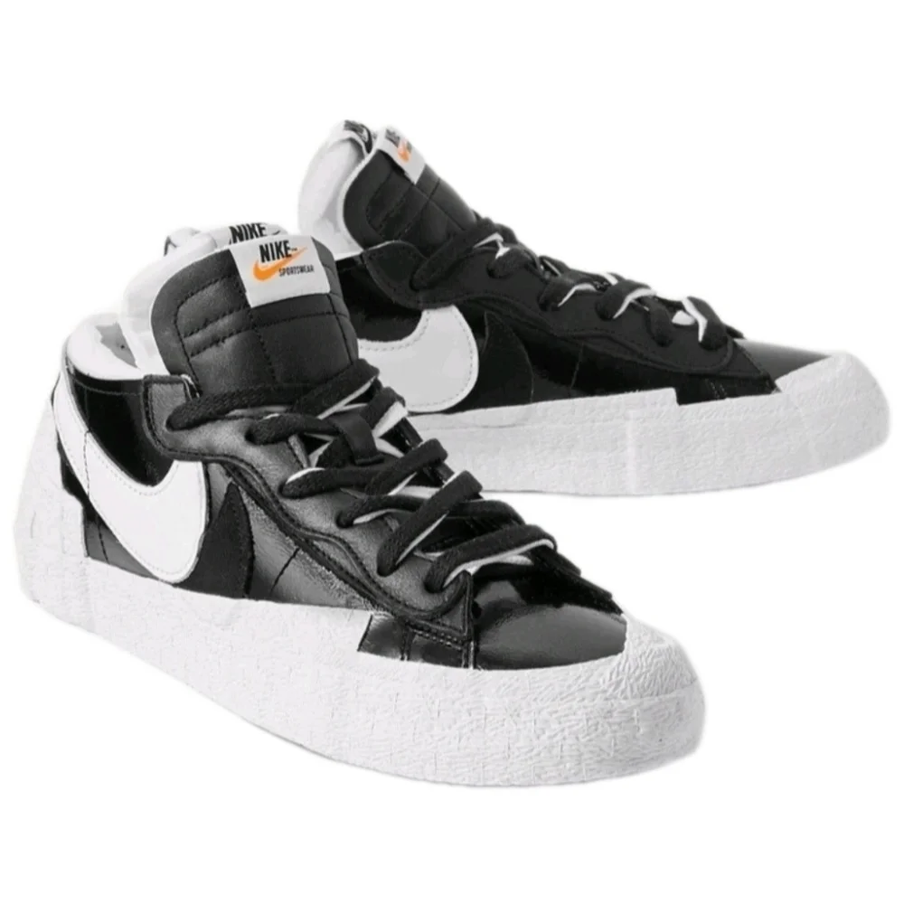Nike Sacai x Blazer Low 'Black Patent' Men's Size 10 ( EUC )